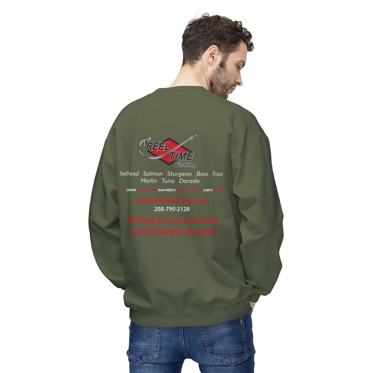 Mid-Weight Reel Time Fishing Crewneck Sweatshirt