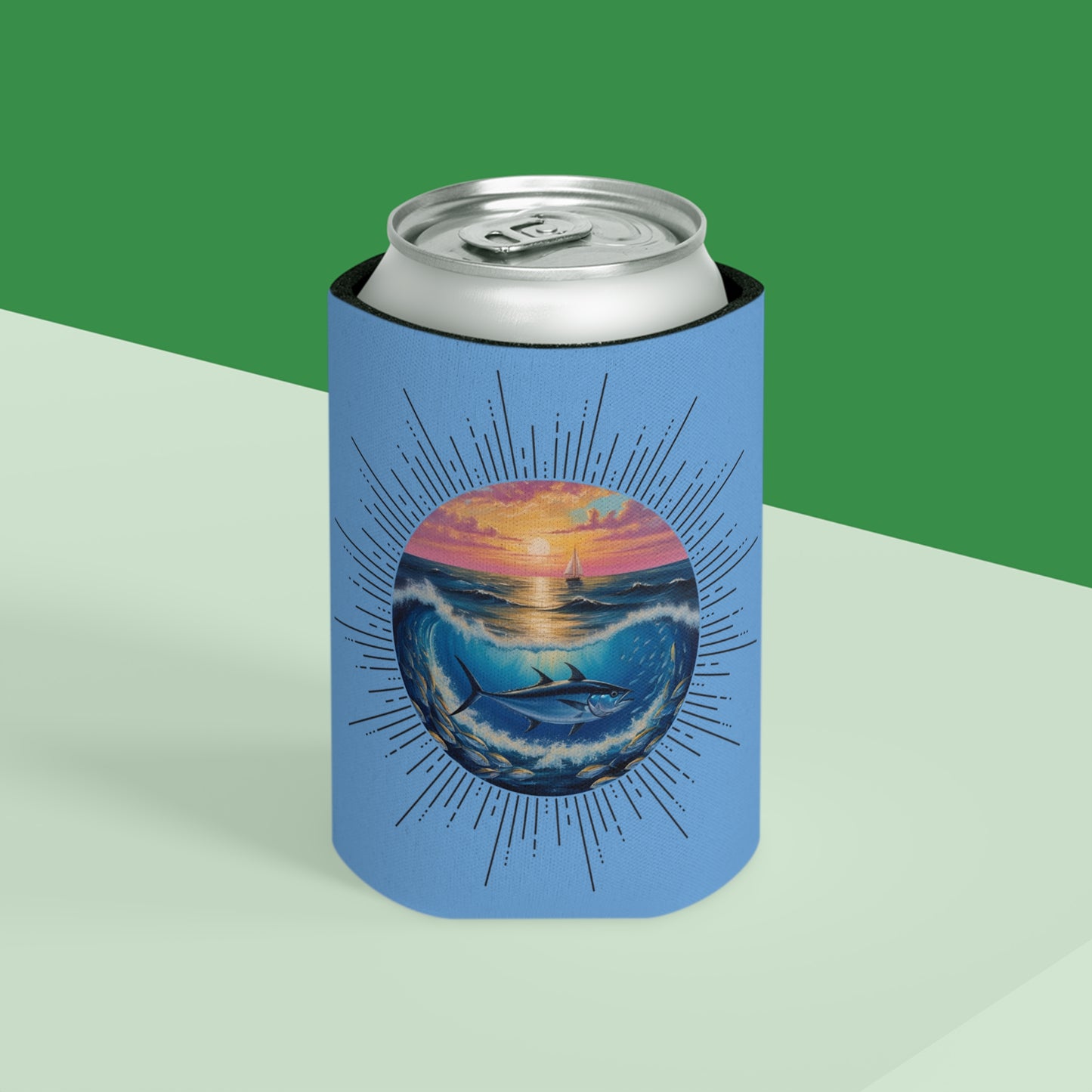 Fishing Can Cooler for Outdoor Lovers, Summer BBQ, Beach Accessories, Camping Gear, Unique Gift for Fishermen
