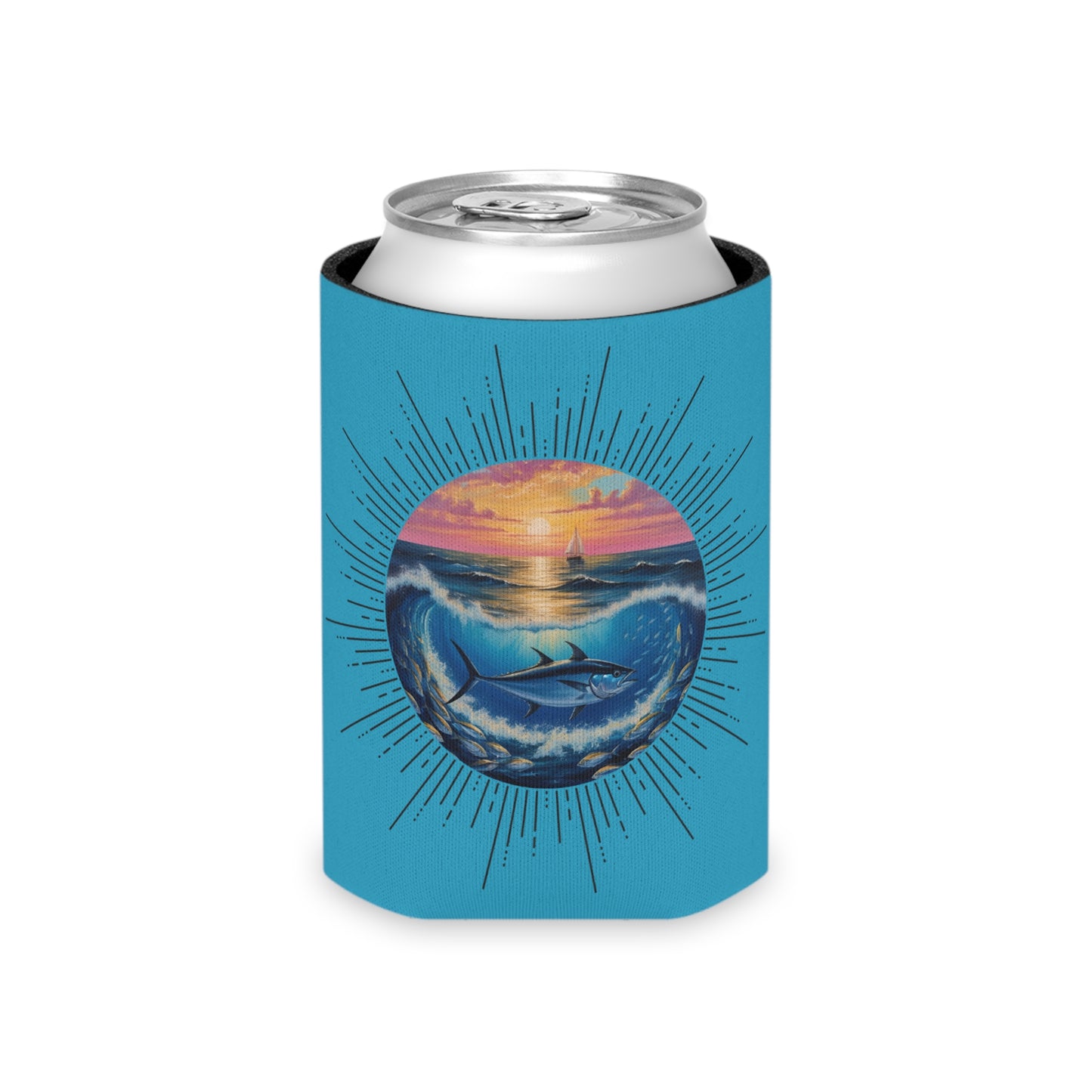 Fishing Can Cooler for Outdoor Lovers, Summer BBQ, Beach Accessories, Camping Gear, Unique Gift for Fishermen