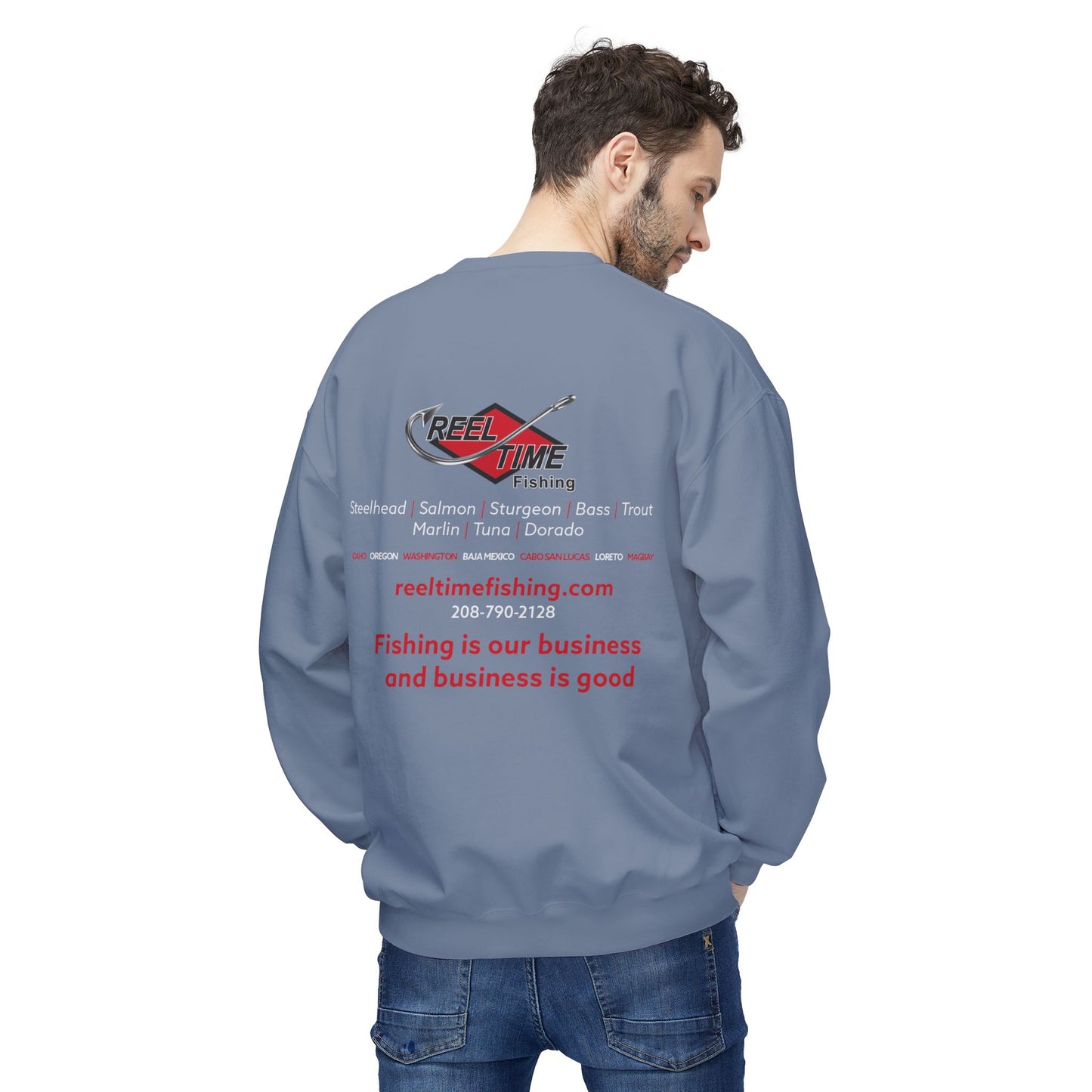 Mid-Weight Reel Time Fishing Crewneck Sweatshirt