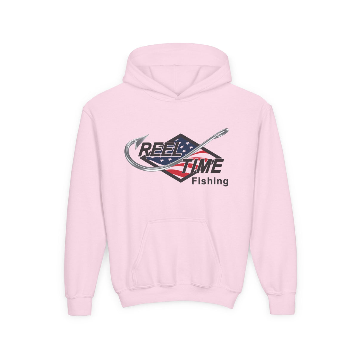 Reel Time Fishing Youth Pull-Over Hoodie flag logo