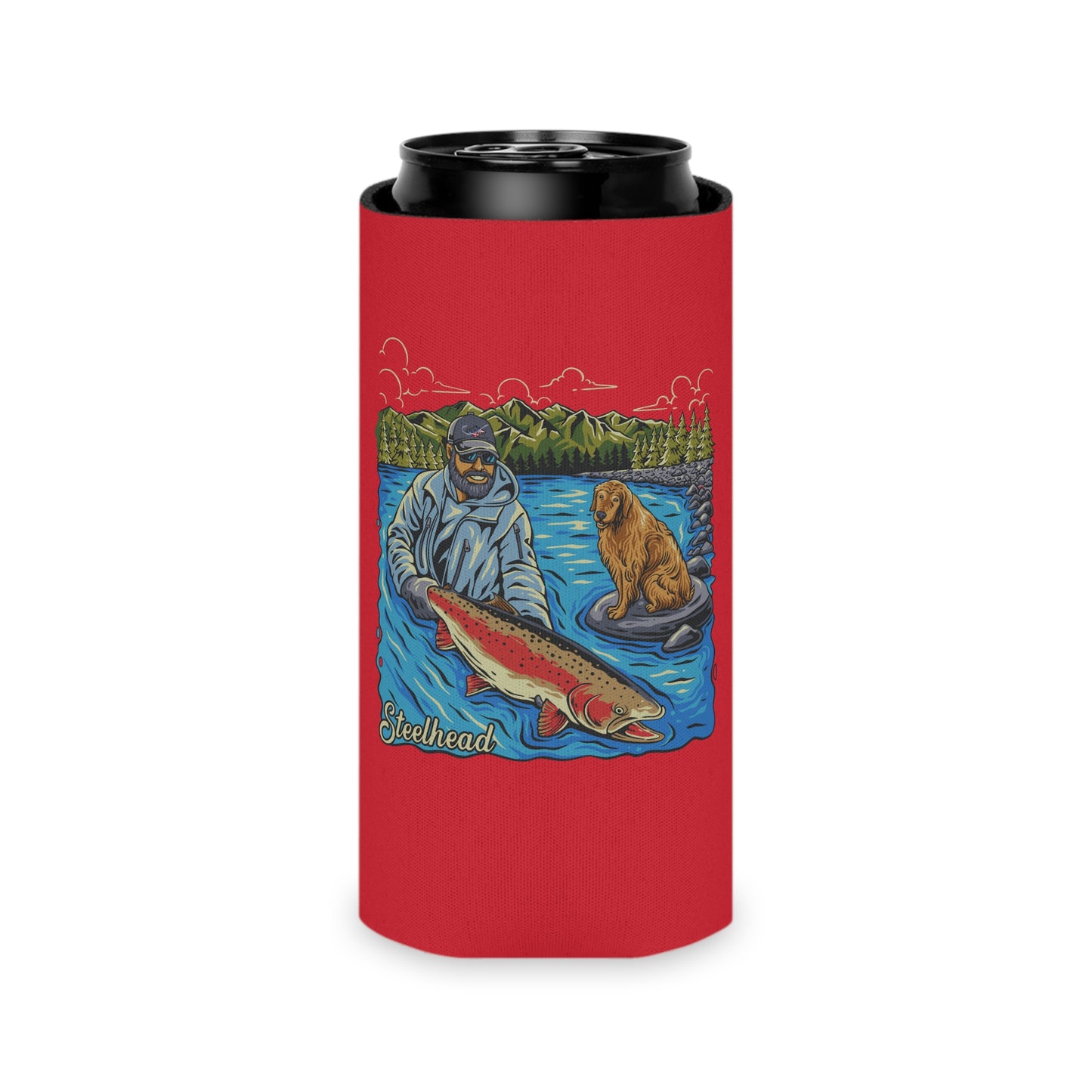 Fishing Can Cooler for Outdoor Lovers, Summer BBQ, Beach Accessories, Camping Gear, Unique Gift for Fishermen
