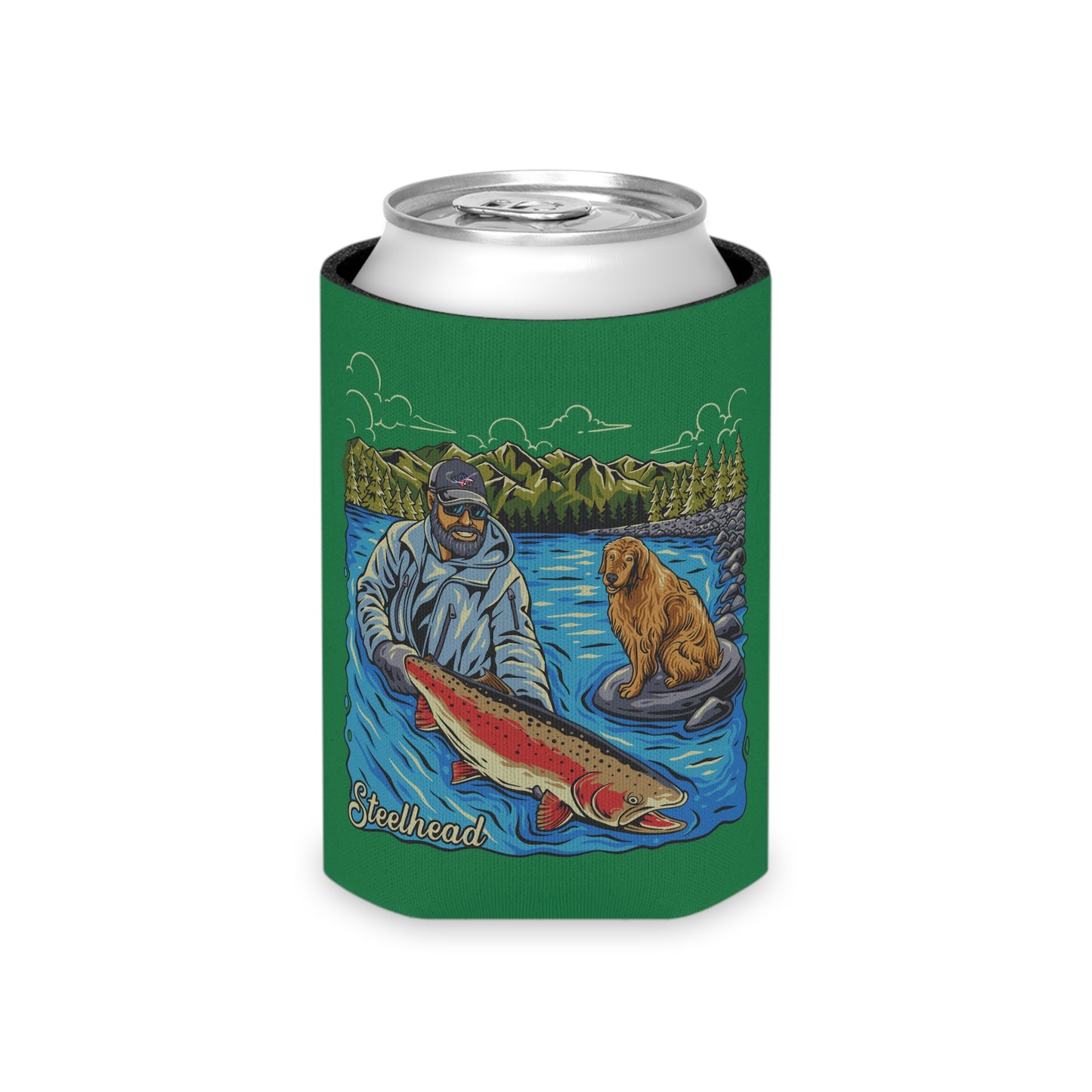 Fishing Can Cooler for Outdoor Lovers, Summer BBQ, Beach Accessories, Camping Gear, Unique Gift for Fishermen