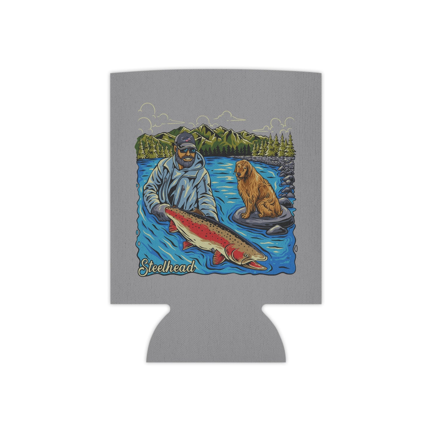 Fishing Can Cooler for Outdoor Lovers, Summer BBQ, Beach Accessories, Camping Gear, Unique Gift for Fishermen