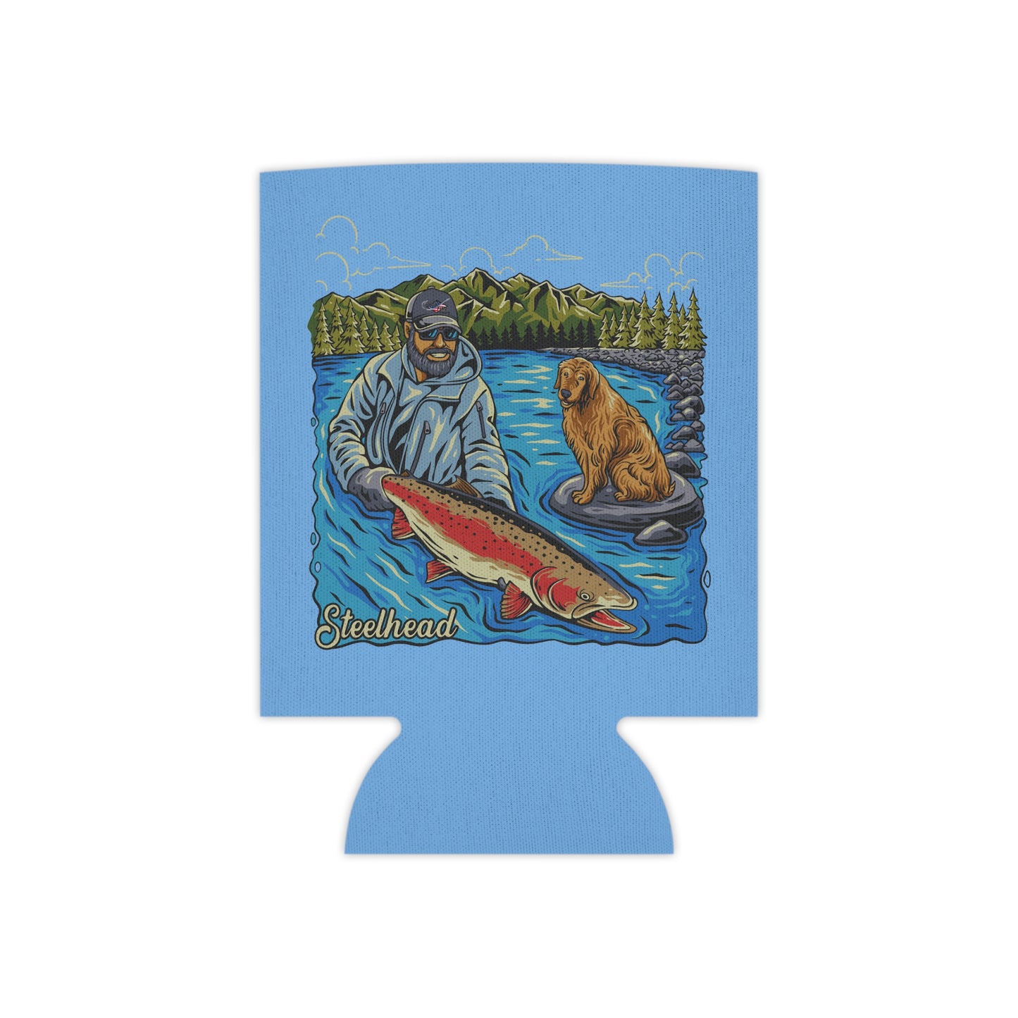 Fishing Can Cooler for Outdoor Lovers, Summer BBQ, Beach Accessories, Camping Gear, Unique Gift for Fishermen