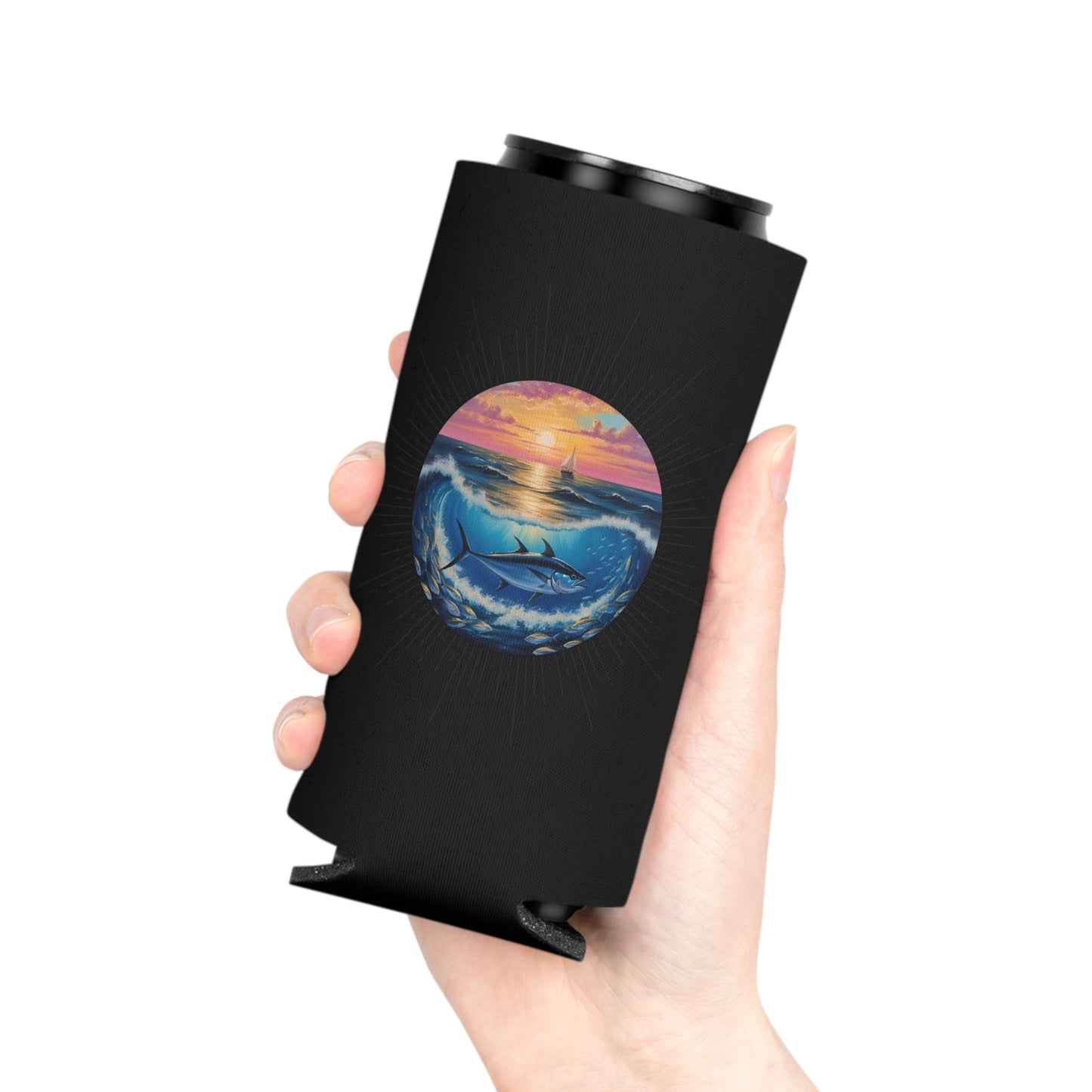 Fishing Can Cooler for Outdoor Lovers, Summer BBQ, Beach Accessories, Camping Gear, Unique Gift for Fishermen
