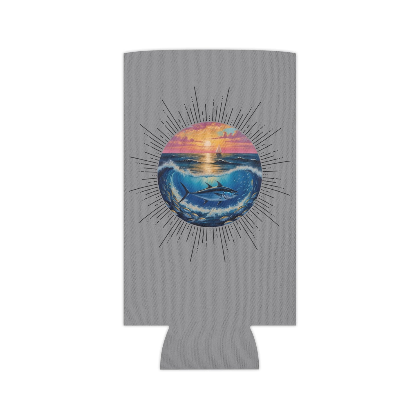Fishing Can Cooler for Outdoor Lovers, Summer BBQ, Beach Accessories, Camping Gear, Unique Gift for Fishermen