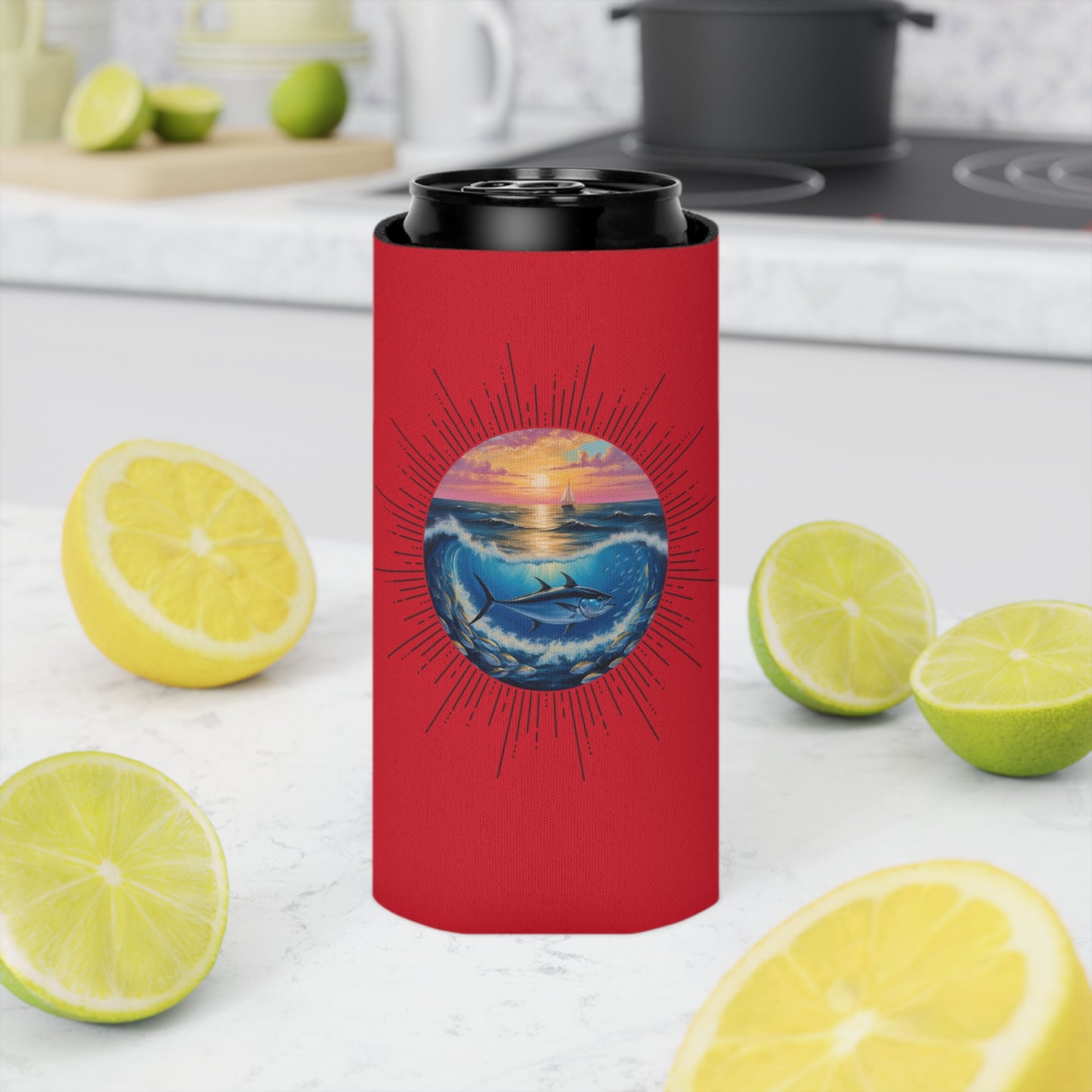 Fishing Can Cooler for Outdoor Lovers, Summer BBQ, Beach Accessories, Camping Gear, Unique Gift for Fishermen