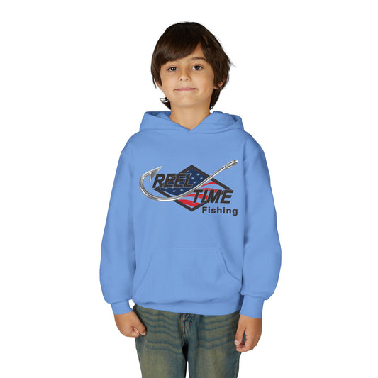 Reel Time Fishing Youth Pull-Over Hoodie flag logo